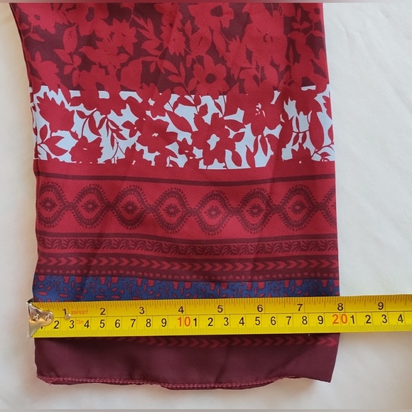 Chelsea and Violet $118 red burgundy long sleeve open front duster M - Picture 12 of 12